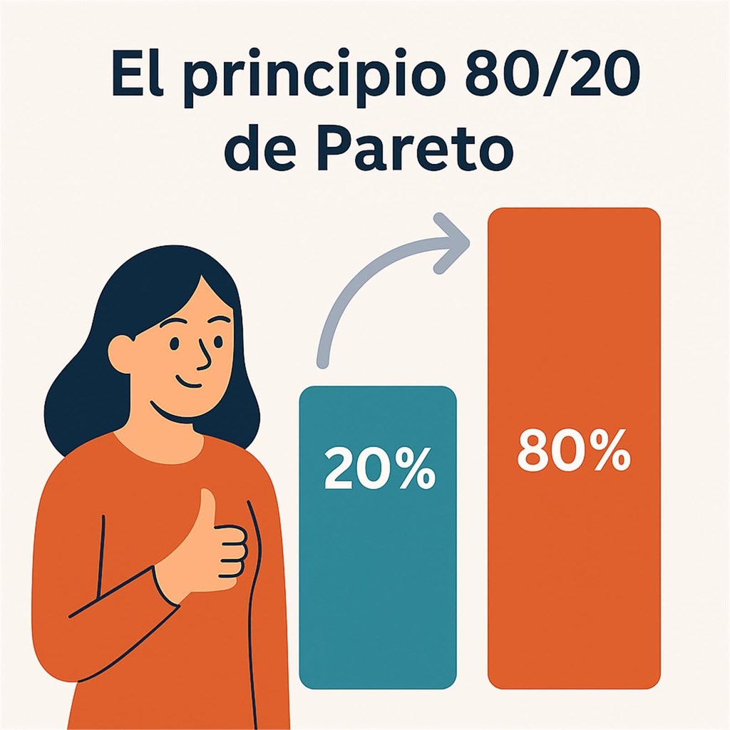 El principio 80/20 de Pareto: cómo centrarte en lo que realmente importa.