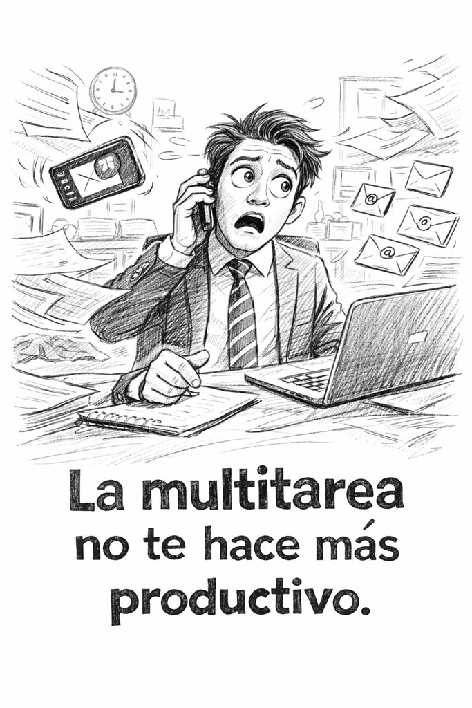 La multitarea no te hace más productivo. 
