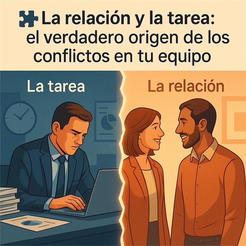 La relación y la tarea: las 2 causas principales de conflictos en tu equipo.