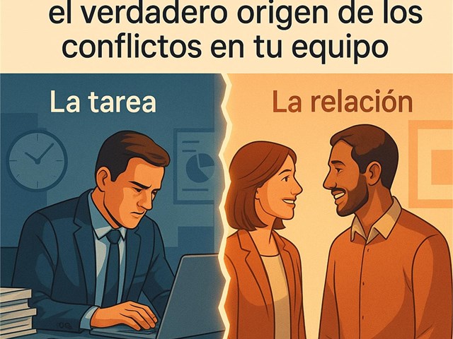 La relación y la tarea: las 2 causas principales de conflictos en tu equipo.